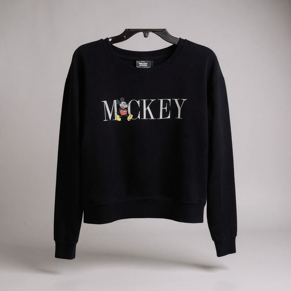 Disney Mickey Mouse Black Graphic Sweatshirt Large